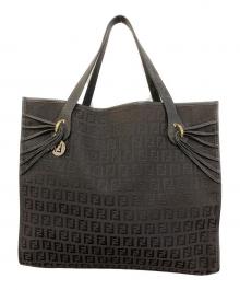 FENDI（フェンディ）の古着「ズッキーノ柄 トートバッグ　8BH153」｜ブラック