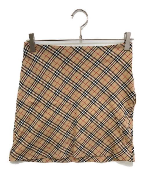 BURBERRY BLUE LABEL（バーバリー ブルー レーベル）BURBERRY BLUE LABEL (バーバリー ブルー レーベル) ノバチェックスカート ベージュ サイズ:38の古着・服飾アイテム