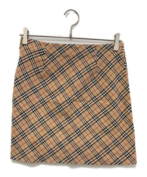 BURBERRY BLUE LABEL（バーバリー ブルー レーベル）BURBERRY BLUE LABEL (バーバリー ブルー レーベル) ノバチェックスカート ベージュ サイズ:38の古着・服飾アイテム