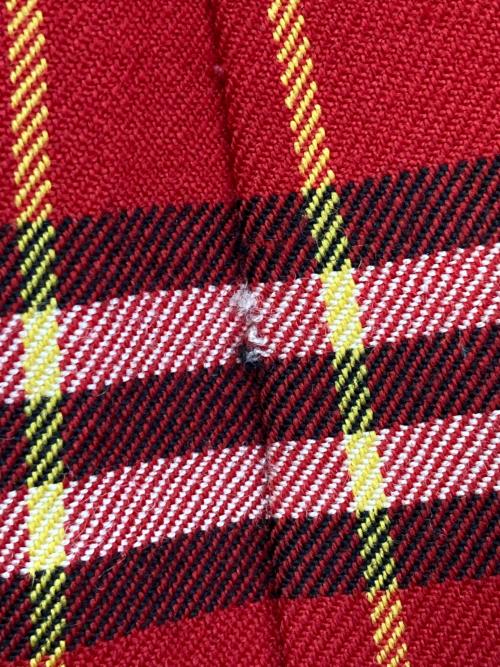BURBERRY BLUE LABEL（バーバリー ブルー レーベル）BURBERRY BLUE LABEL (バーバリー ブルー レーベル) ノバチェックラップスカート レッド サイズ:38の古着・服飾アイテム