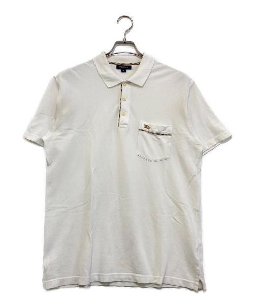 BURBERRY LONDON（バーバリーロンドン）BURBERRY LONDON (バーバリーロンドン) ポロシャツ ホワイト サイズ:Mの古着・服飾アイテム