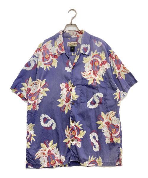 pataloha（パタロハ）pataloha (パタロハ) 00`sウクレレ柄アロハシャツ パープル サイズ:Lの古着・服飾アイテム