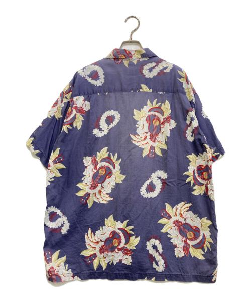 pataloha（パタロハ）pataloha (パタロハ) 00`sウクレレ柄アロハシャツ パープル サイズ:Lの古着・服飾アイテム