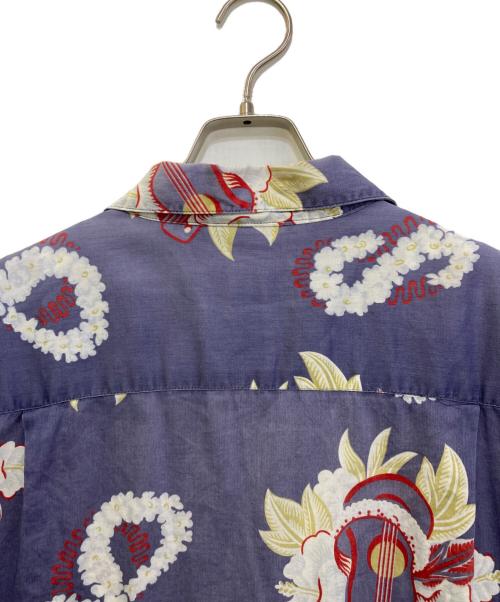 pataloha（パタロハ）pataloha (パタロハ) 00`sウクレレ柄アロハシャツ パープル サイズ:Lの古着・服飾アイテム