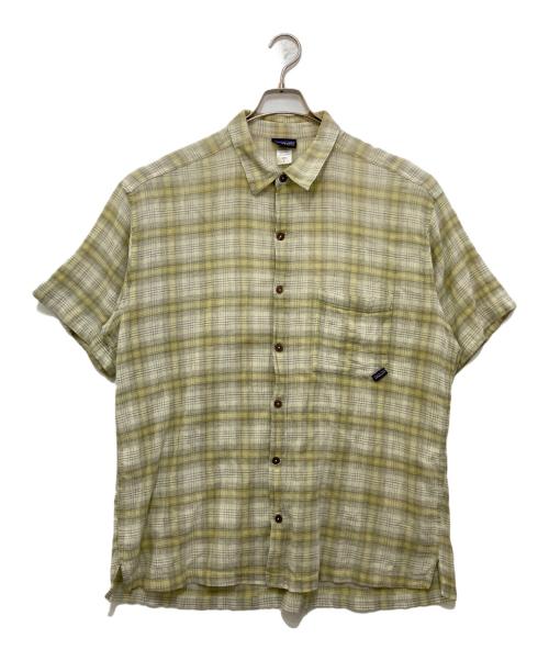 Patagonia（パタゴニア）Patagonia (パタゴニア) オーガニックコットンチェックシャツ　52918 イエロー サイズ:Lの古着・服飾アイテム