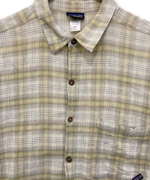 Patagonia（パタゴニア）Patagonia (パタゴニア) オーガニックコットンチェックシャツ　52918 イエロー サイズ:Lの古着・服飾アイテム