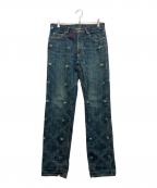 Vivienne Westwood manヴィヴィアン ウェストウッド マン）の古着「ダイヤモンドパターンダメージ加工デニムパンツ」｜インディゴ