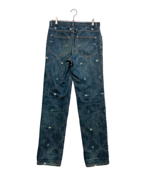 Vivienne Westwood man（ヴィヴィアン ウェストウッド マン）Vivienne Westwood man (ヴィヴィアン ウェストウッド マン) ダイヤモンドパターンダメージ加工デニムパンツ インディゴ サイズ:46の古着・服飾アイテム