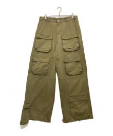 GRAFFITIONMIND（グラフィティオンマインド）の古着「MULTI POCKET CARGO PANTS」｜カーキ