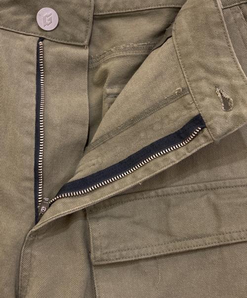 GRAFFITIONMIND（グラフィティオンマインド）GRAFFITIONMIND (グラフィティオンマインド) MULTI POCKET CARGO PANTS カーキ サイズ:実寸参照の古着・服飾アイテム