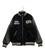 WIND AND SEA×BILLIONAIRE BOYS CLUBウィンダンシー×ビリオネアボーイズクラブ）の古着「VARSITY JACKET」｜ブラック