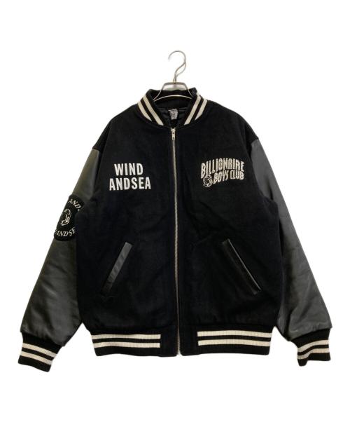 WIND AND SEA（ウィンダンシー）WIND AND SEA (ウィンダンシー) BILLIONAIRE BOYS CLUB (ビリオネアボーイズクラブ) VARSITY JACKET ブラック サイズ:Mの古着・服飾アイテム