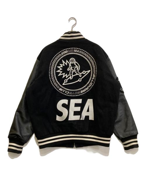 WIND AND SEA（ウィンダンシー）WIND AND SEA (ウィンダンシー) BILLIONAIRE BOYS CLUB (ビリオネアボーイズクラブ) VARSITY JACKET ブラック サイズ:Mの古着・服飾アイテム
