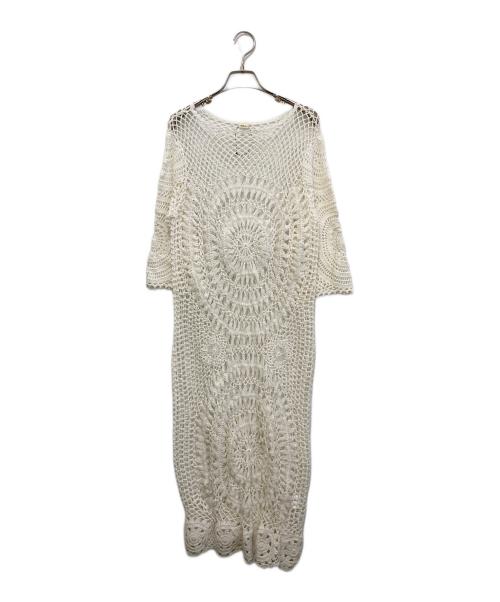 Ron Herman（ロンハーマン）Ron Herman (ロンハーマン) クロシェニットワンピース ホワイト サイズ:Sの古着・服飾アイテム