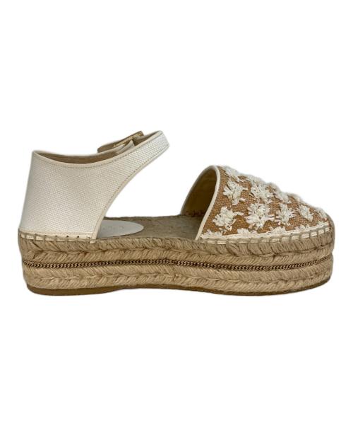 JIMMY CHOO（ジミーチュウ）JIMMY CHOO (ジミーチュウ) エスパドリーユ ベージュ サイズ:37の古着・服飾アイテム