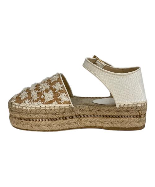 JIMMY CHOO（ジミーチュウ）JIMMY CHOO (ジミーチュウ) エスパドリーユ ベージュ サイズ:37の古着・服飾アイテム