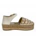 中古・古着 JIMMY CHOO (ジミーチュウ) エスパドリーユ ベージュ サイズ:37：12000円