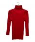 ISSEY MIYAKE（イッセイミヤケ）の古着「プリーツハイネックカットソ―　PP39-JK604」｜レッド