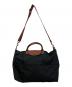 中古・古着 LONGCHAMP (ロンシャン) トラベルバッグ ブラック：8000円
