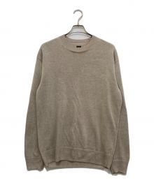 BATONER（バトナ―）の古着「WASHED HIGH COUNT LINEN CREWNECK」｜ベージュ