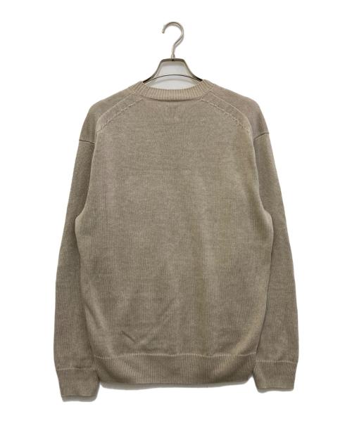 BATONER（バトナ―）BATONER (バトナ―) WASHED HIGH COUNT LINEN CREWNECK ベージュ サイズ:3の古着・服飾アイテム