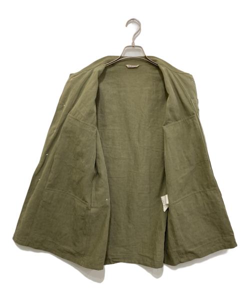 AURALEE（オーラリー）AURALEE (オーラリー) リネンミリタリージャケット カーキ サイズ:1の古着・服飾アイテム