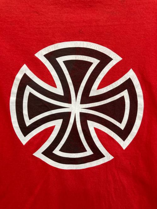INDEPENDENT（インディペンデント）INDEPENDENT (インディペンデント) プリントカットソー レッド サイズ:Lの古着・服飾アイテム