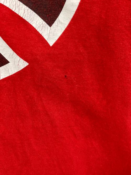 INDEPENDENT（インディペンデント）INDEPENDENT (インディペンデント) プリントカットソー レッド サイズ:Lの古着・服飾アイテム