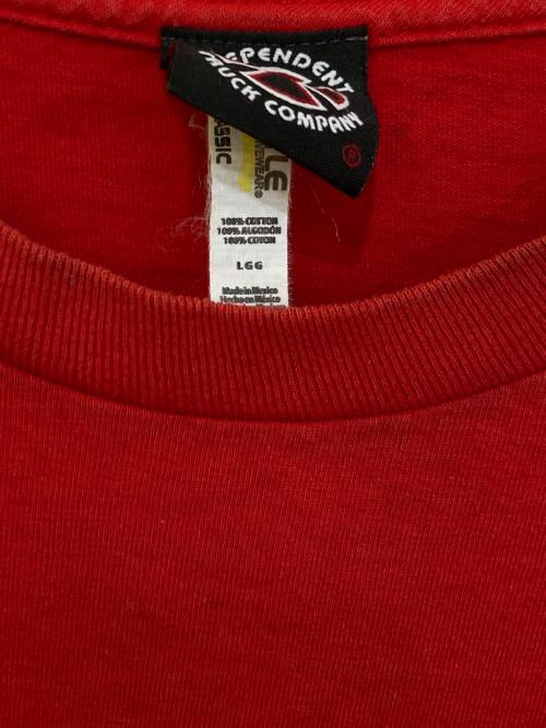 INDEPENDENT（インディペンデント）INDEPENDENT (インディペンデント) プリントカットソー レッド サイズ:Lの古着・服飾アイテム