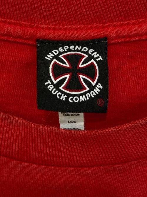 INDEPENDENT（インディペンデント）INDEPENDENT (インディペンデント) プリントカットソー レッド サイズ:Lの古着・服飾アイテム