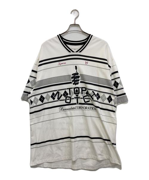 BERNADETTE（ベルナデッド）BERNADETTE (ベルナデッド) Supreme (シュプリーム) CONPORATION PIQUE SOCCER TOP ホワイト サイズ:Lの古着・服飾アイテム