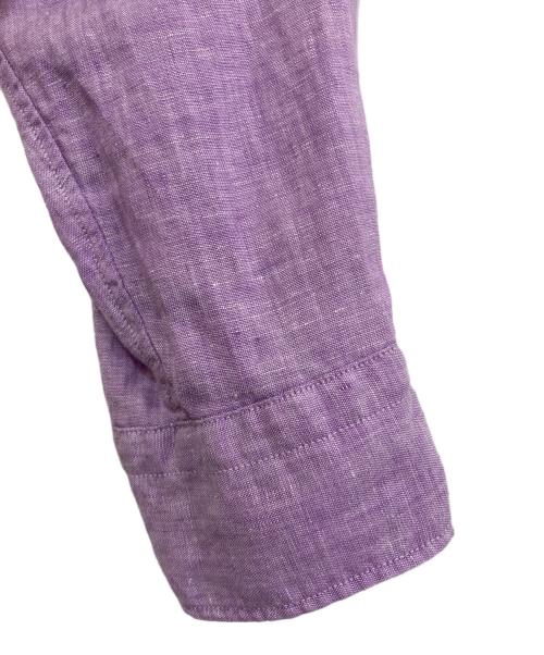 MACKINTOSH LONDON（マッキントッシュ ロンドン）MACKINTOSH LONDON (マッキントッシュ ロンドン) リネンシャツ パープル サイズ:LLの古着・服飾アイテム