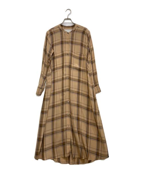 ticca（ティッカ）ticca (ティッカ) シャツワンピース　0291401113 ベージュ サイズ:Fの古着・服飾アイテム