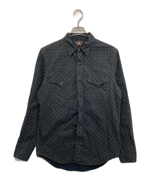 RRL（ダブルアールエル）RRL (ダブルアールエル) ペイズリーウエスタンシャツ ブラック サイズ:Mの古着・服飾アイテム