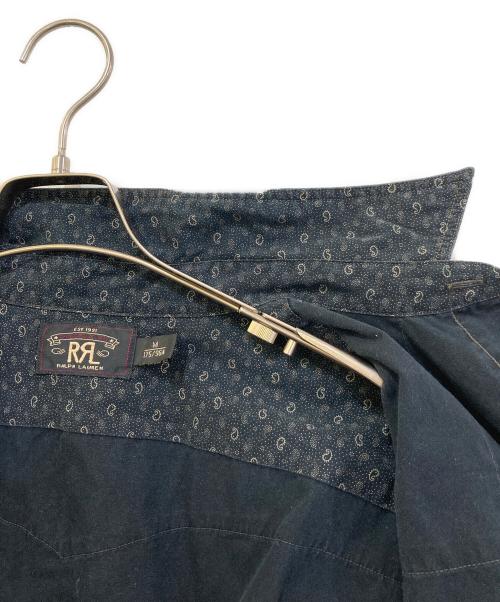 RRL（ダブルアールエル）RRL (ダブルアールエル) ペイズリーウエスタンシャツ ブラック サイズ:Mの古着・服飾アイテム