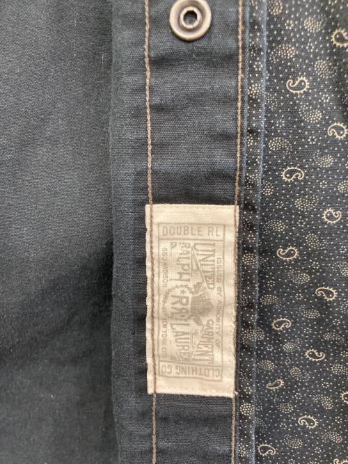 RRL（ダブルアールエル）RRL (ダブルアールエル) ペイズリーウエスタンシャツ ブラック サイズ:Mの古着・服飾アイテム