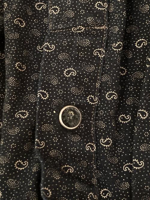 RRL（ダブルアールエル）RRL (ダブルアールエル) ペイズリーウエスタンシャツ ブラック サイズ:Mの古着・服飾アイテム
