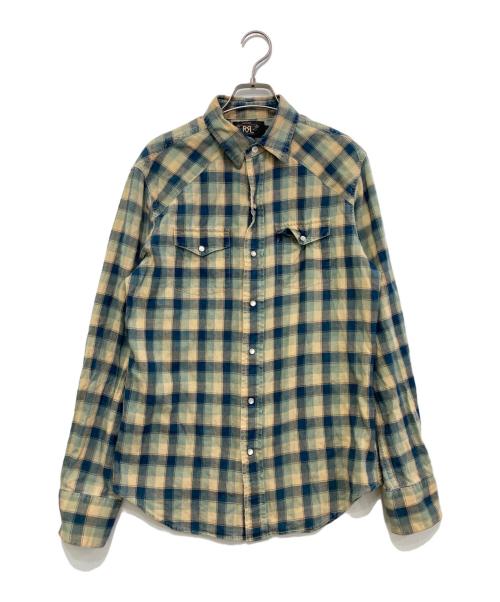 RRL（ダブルアールエル）RRL (ダブルアールエル) チェックシャツ インディゴ サイズ:Sの古着・服飾アイテム