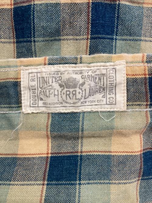 RRL（ダブルアールエル）RRL (ダブルアールエル) チェックシャツ インディゴ サイズ:Sの古着・服飾アイテム