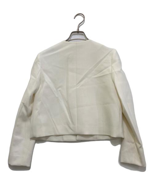 YOKO CHAN（ヨーコチャン）YOKO CHAN (ヨーコチャン) ノーカラージャケット　YCJ-322-085 ホワイト サイズ:36の古着・服飾アイテム