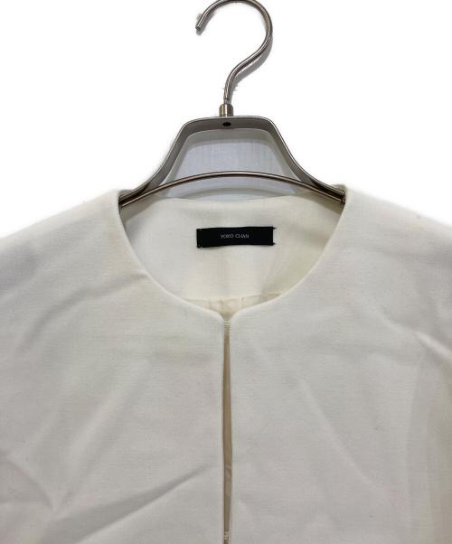 YOKO CHAN（ヨーコチャン）YOKO CHAN (ヨーコチャン) ノーカラージャケット　YCJ-322-085 ホワイト サイズ:36の古着・服飾アイテム