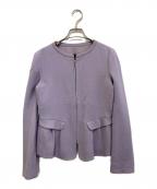 EMPORIO ARMANIエンポリオ アルマーニ）の古着「ノーカラージャケット　2NG22T 2M022」｜パープル