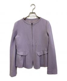 EMPORIO ARMANI（エンポリオ アルマーニ）の古着「ノーカラージャケット　2NG22T 2M022」｜パープル
