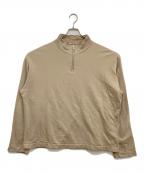 AURALEEオーラリー）の古着「ELASTIC HIGH GAUGE SWEAT HALF ZIP P/O」｜ベージュ