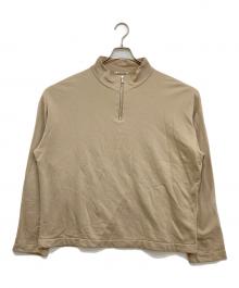 AURALEE（オーラリー）の古着「ELASTIC HIGH GAUGE SWEAT HALF ZIP P/O」｜ベージュ
