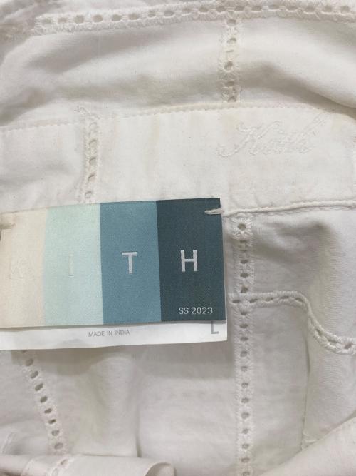 KITH（キス）KITH (キス) カットワークシャツ ホワイト サイズ:Lの古着・服飾アイテム