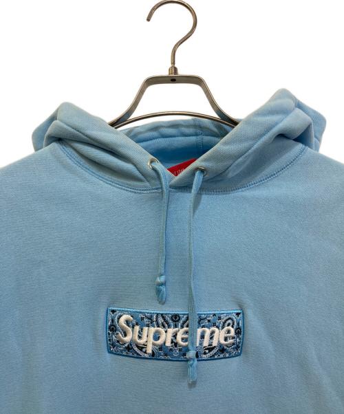 SUPREME（シュプリーム）SUPREME (シュプリーム) バンダナボックスロゴパーカー ブルー サイズ:LARGEの古着・服飾アイテム