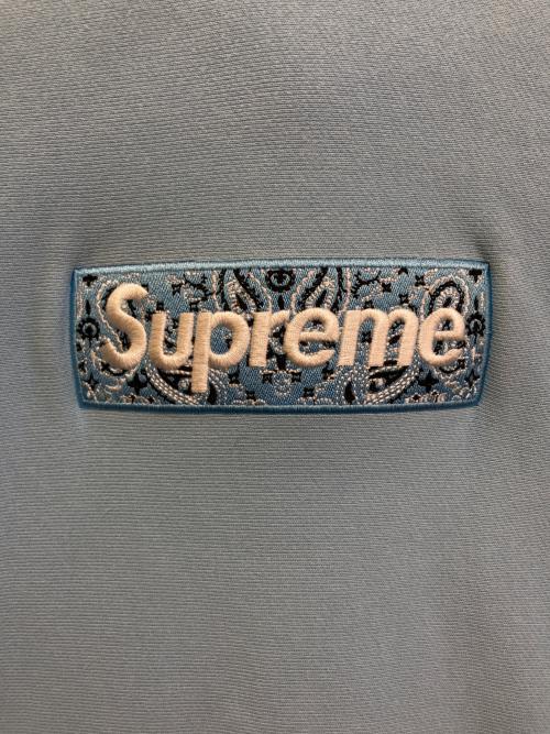 SUPREME（シュプリーム）SUPREME (シュプリーム) バンダナボックスロゴパーカー ブルー サイズ:LARGEの古着・服飾アイテム