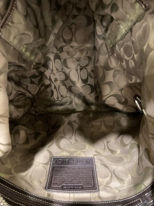 COACH（コーチ）COACH (コーチ) レザーショルダーバッグ　9151 ブラウンの古着・服飾アイテム