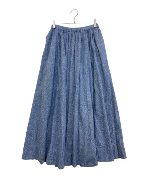 KAGURE（カグレ）KAGURE (カグレ) リバティプリントギャザースカート　GA34-25M002 ブルー サイズ:Freeの古着・服飾アイテム